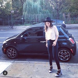 Free people cream knit sweater top